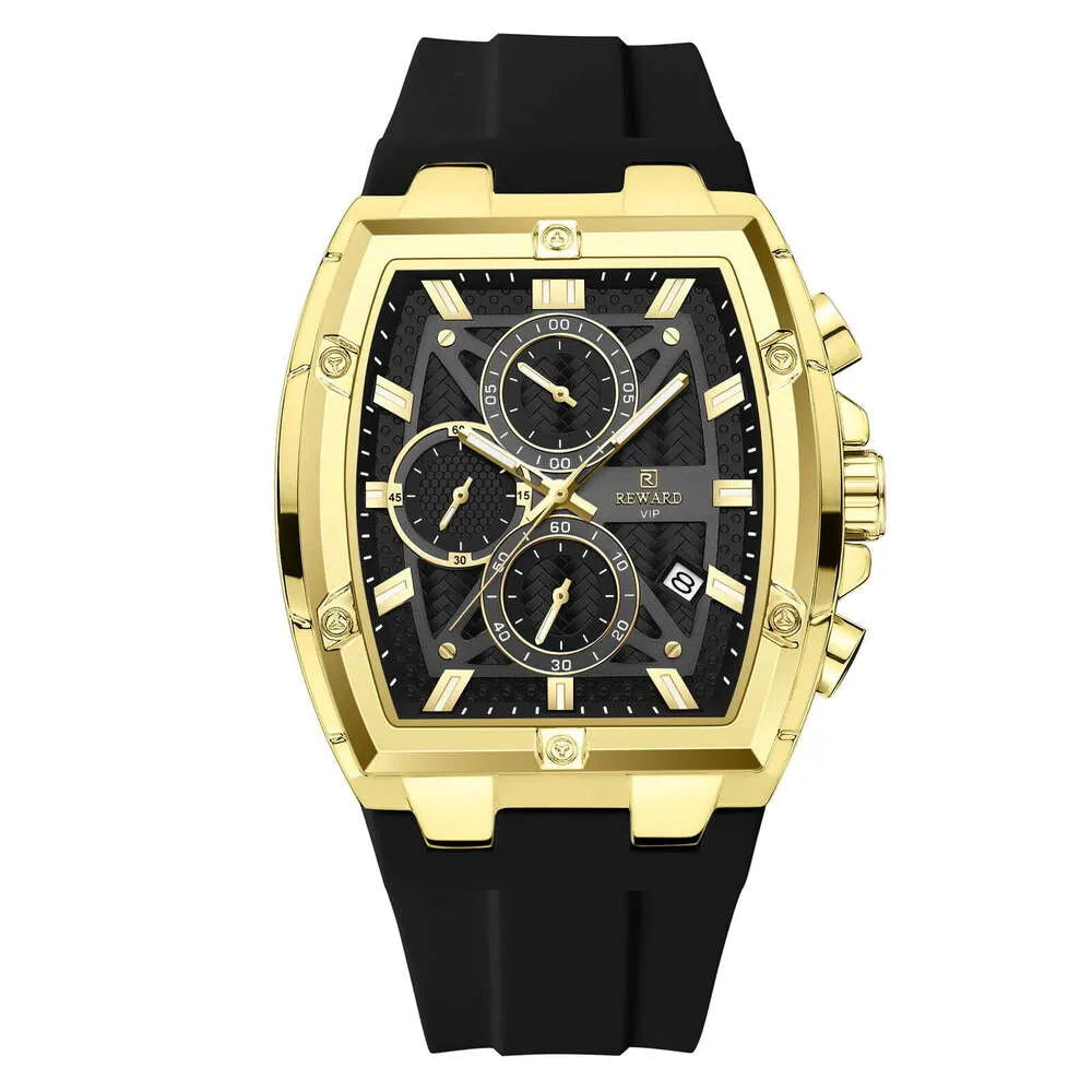 Men’s Barrel Quartz Multi-Function Sports Watc